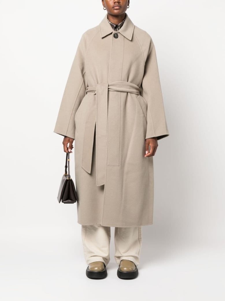 belted coat by Selfnex