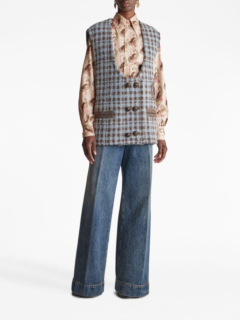 houndstooth over vest by Selfnex