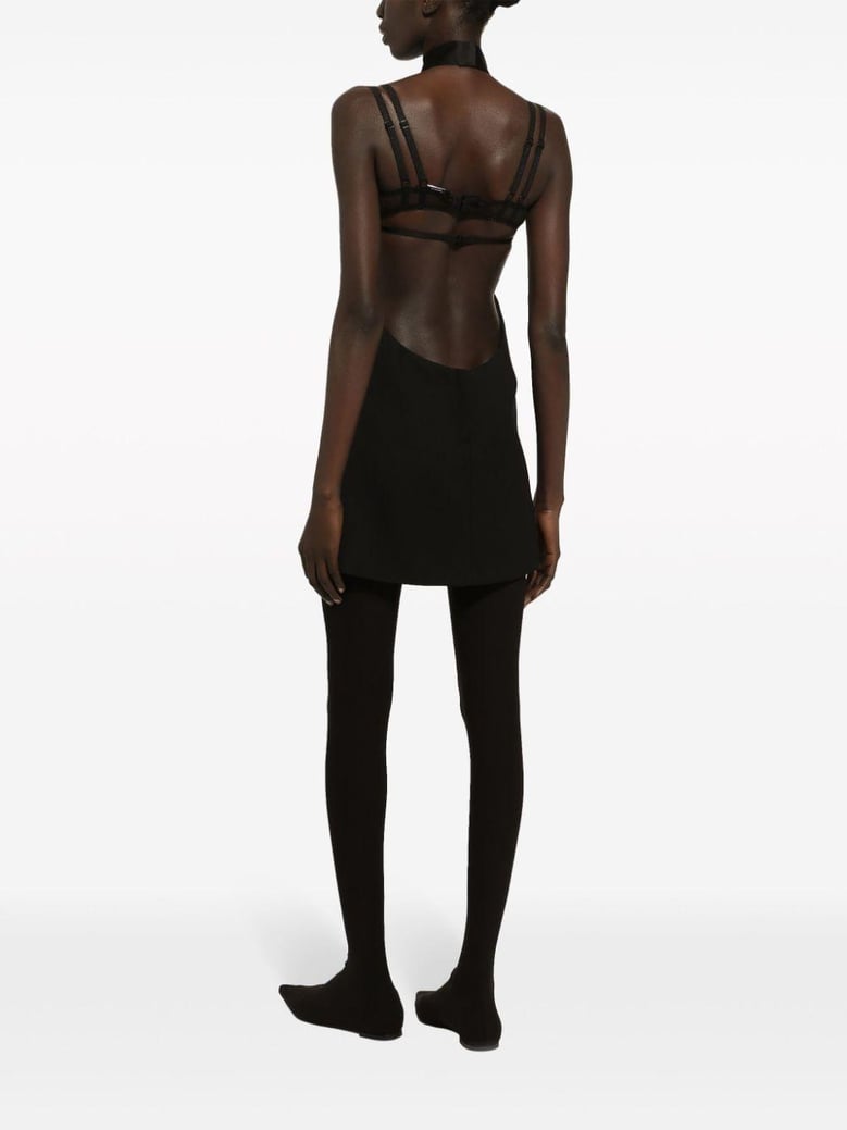 short dress with neckline on back by Selfnex