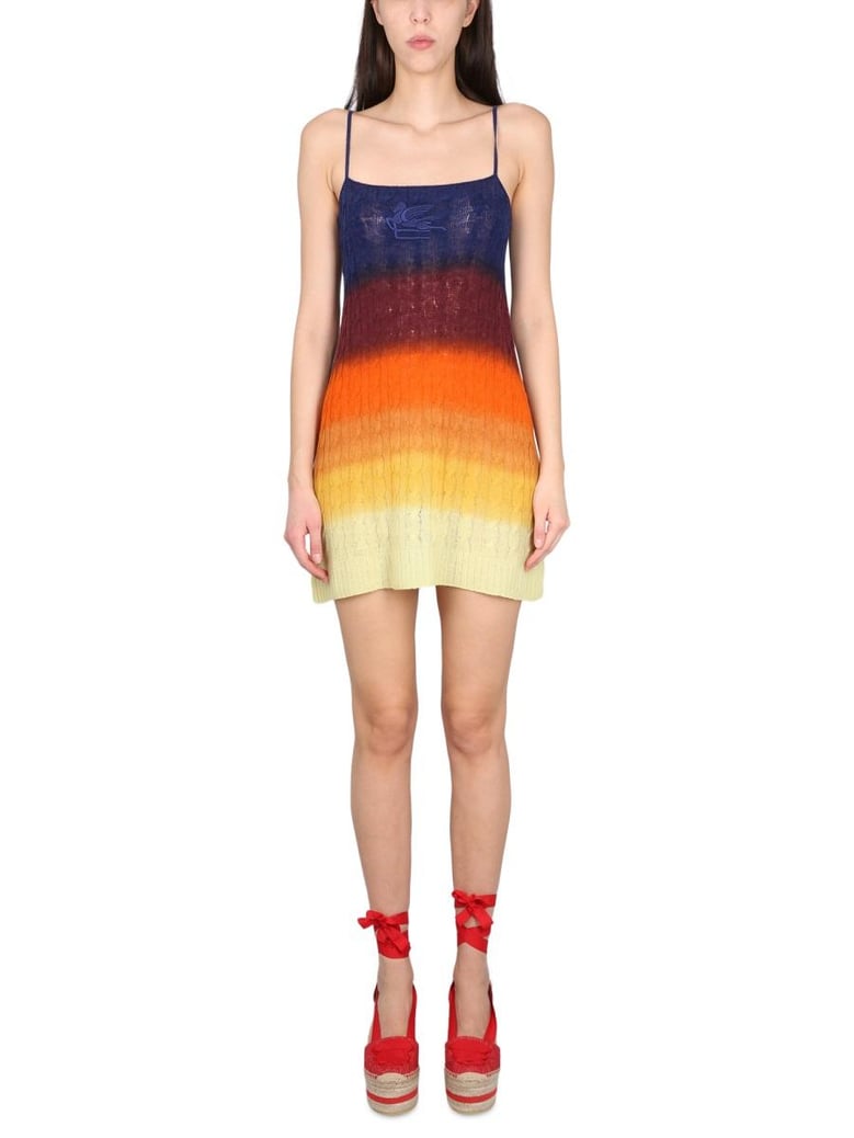 shaded wool mini dress by Selfnex