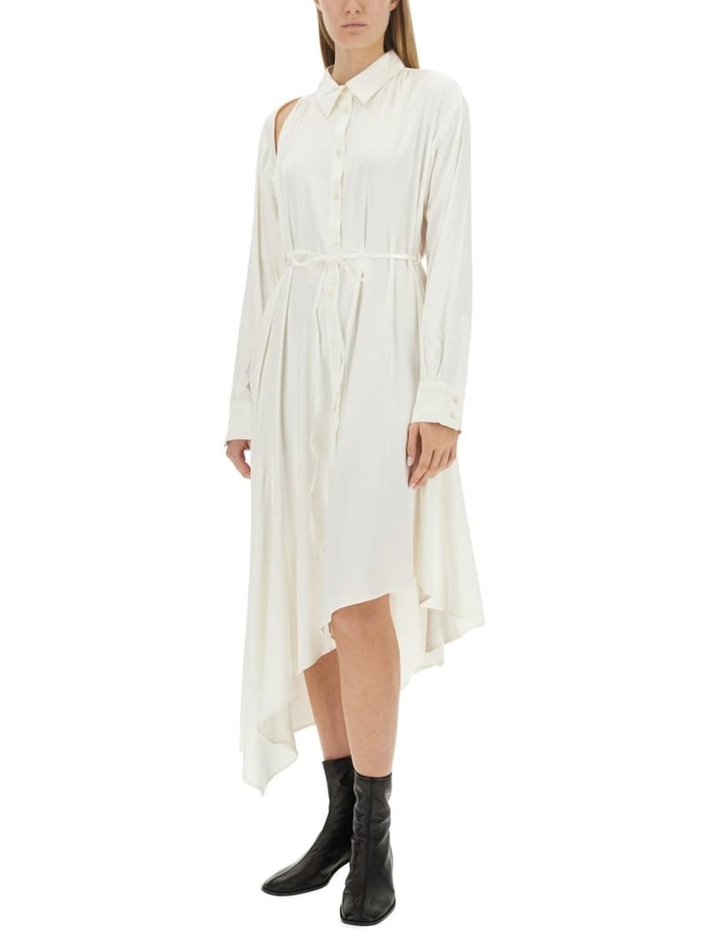 satin chemisier dress by Selfnex