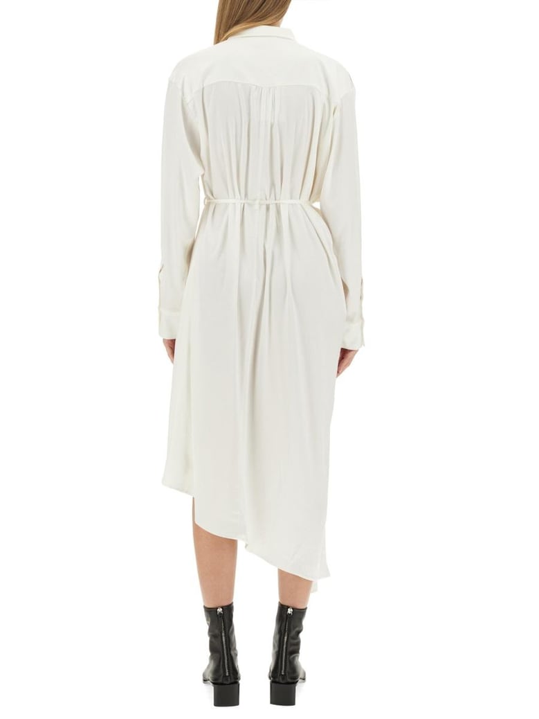 satin chemisier dress by Selfnex