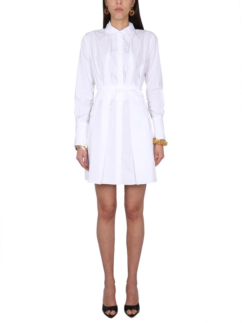 pleated shirt dress by Selfnex