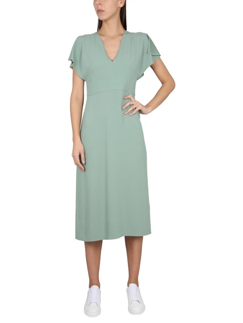 v-neck dress by Selfnex