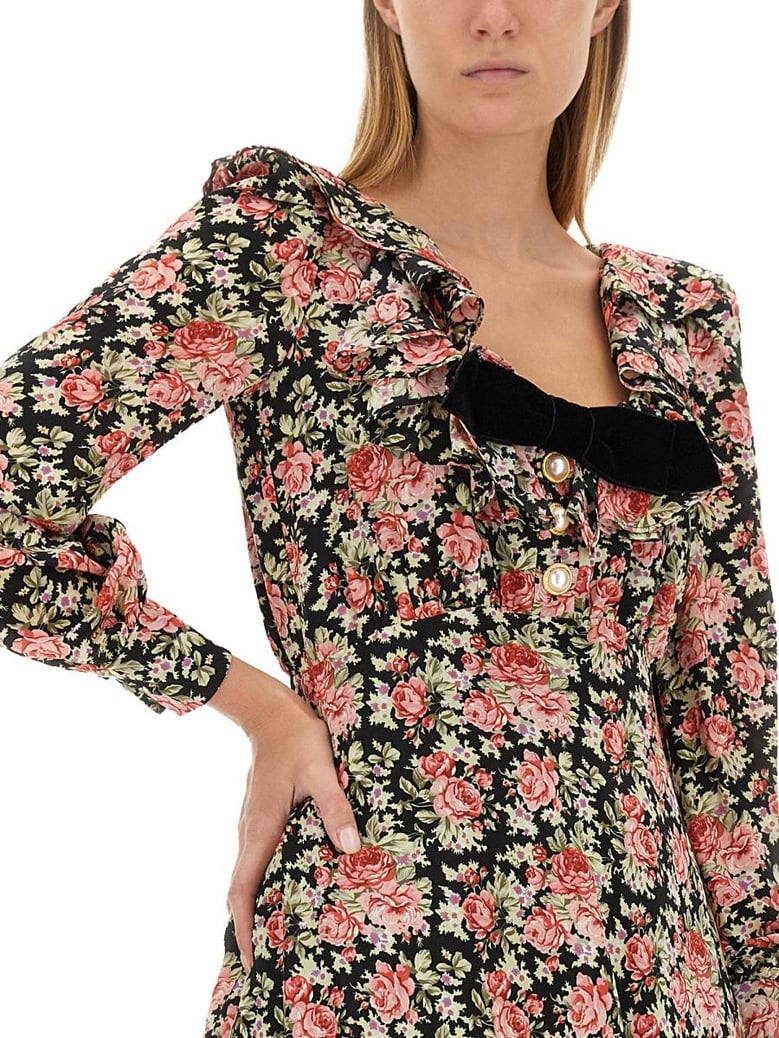 flower print mini dress by Selfnex
