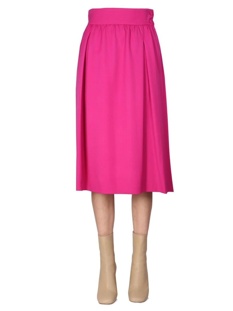 flared midi skirt by Selfnex
