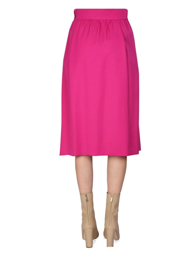 flared midi skirt by Selfnex