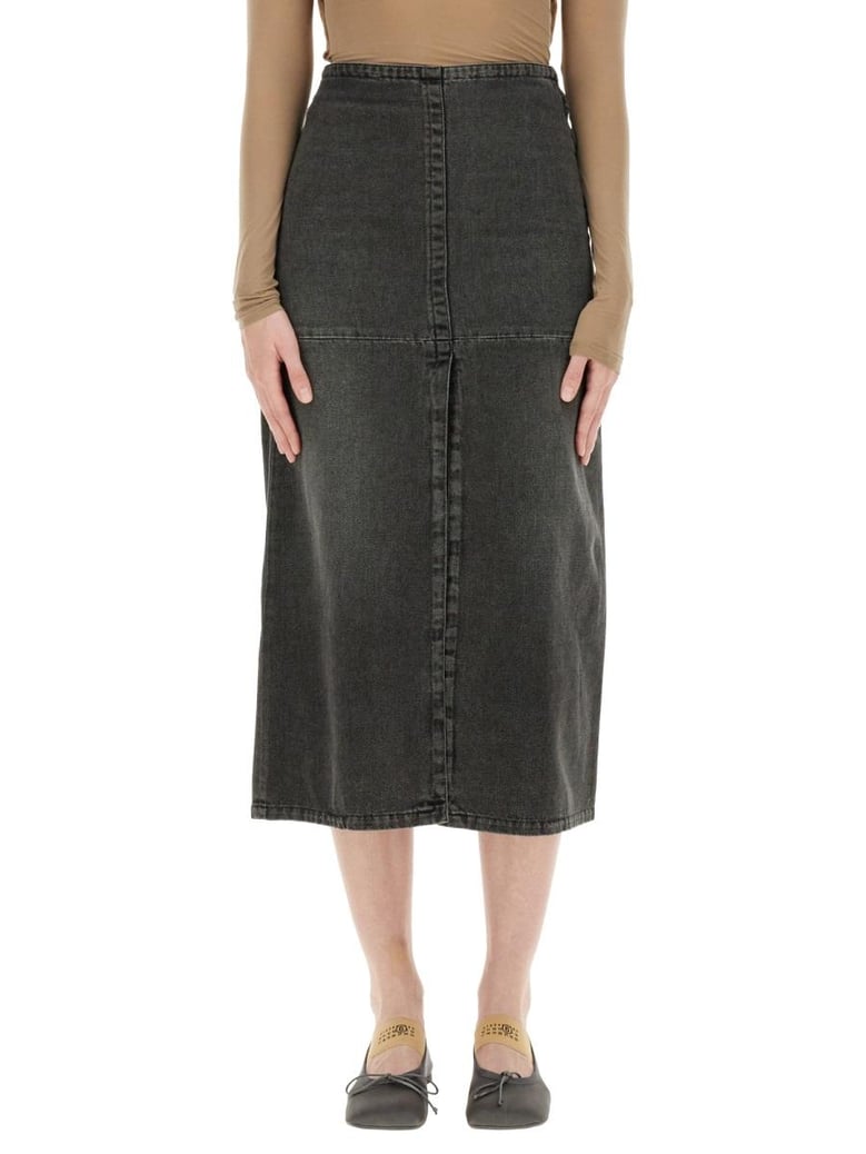 long denim skirt by Selfnex