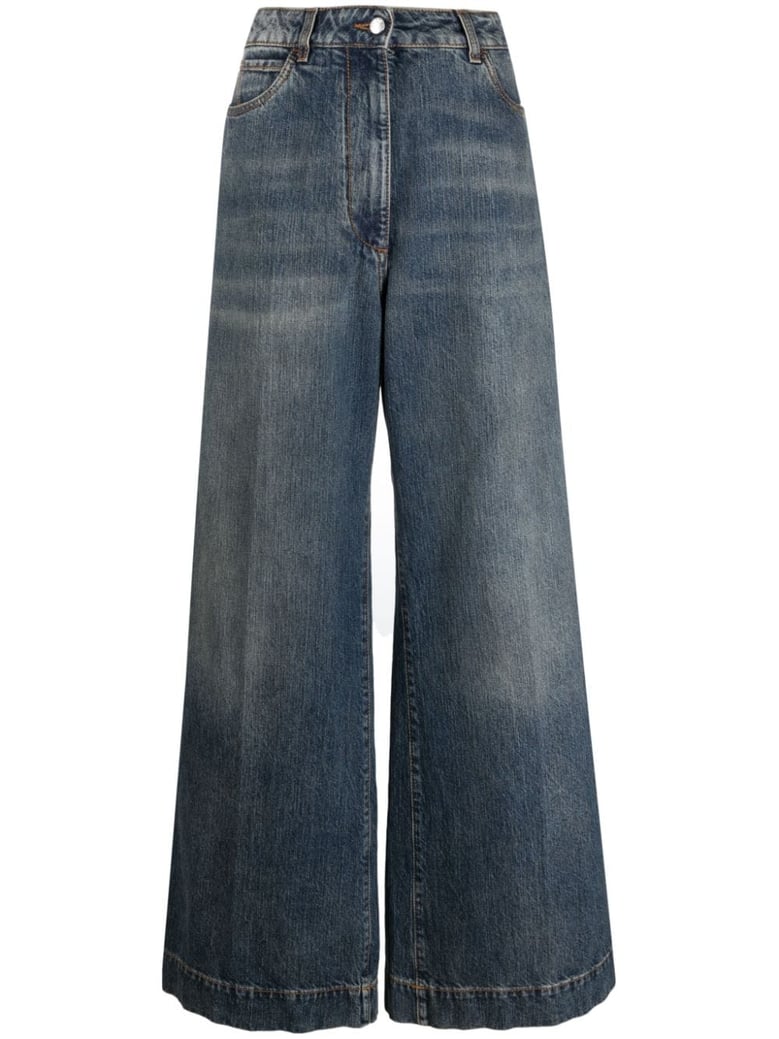 jeans with embroidered pegasus by Selfnex
