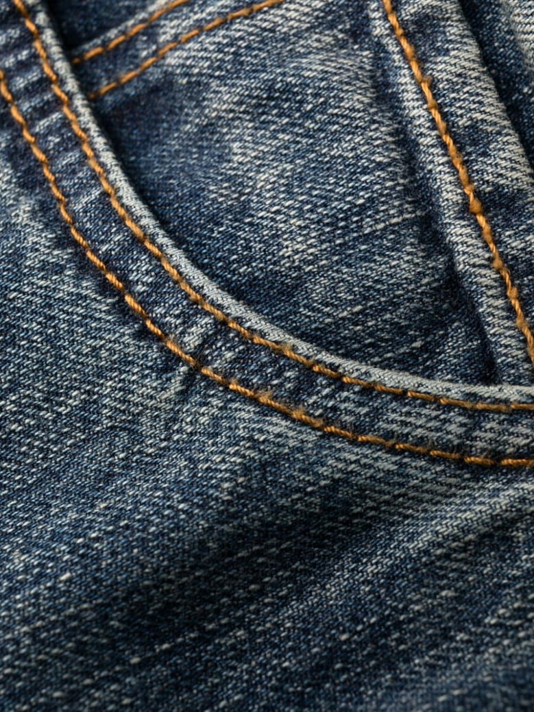 jeans with embroidered pegasus by Selfnex