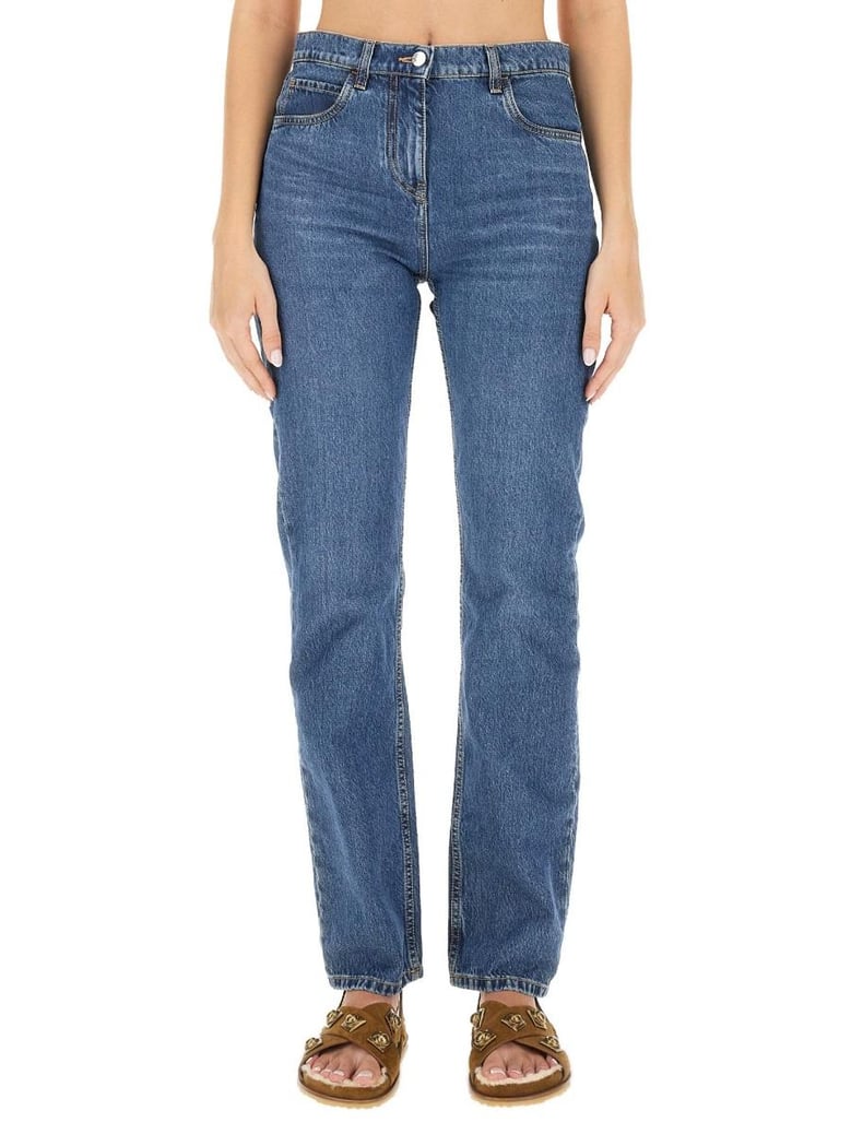 jeans with logo embroidery by Selfnex