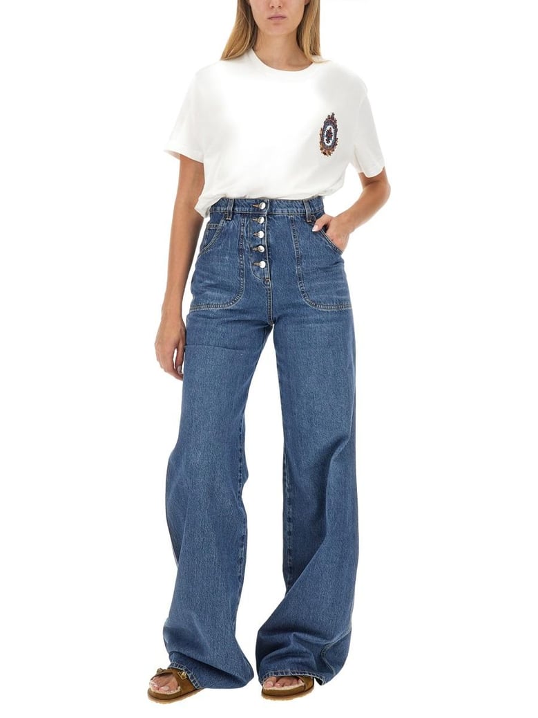 jeans with foliage pockets by Selfnex