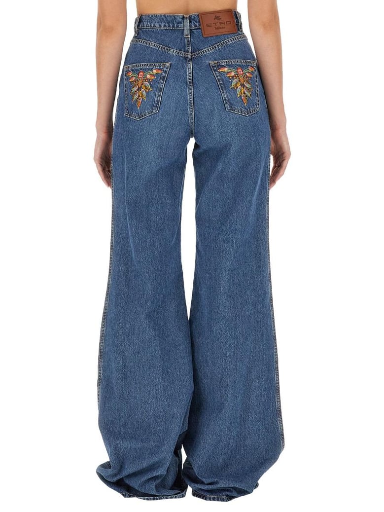 jeans with foliage pockets by Selfnex