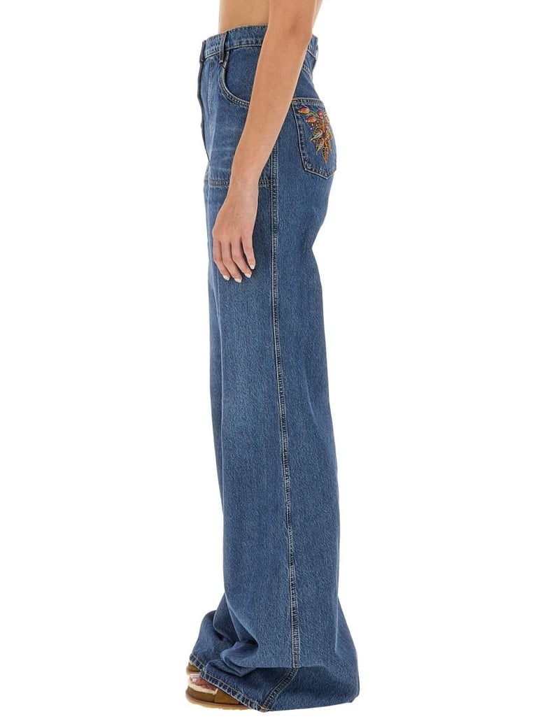 jeans with foliage pockets by Selfnex
