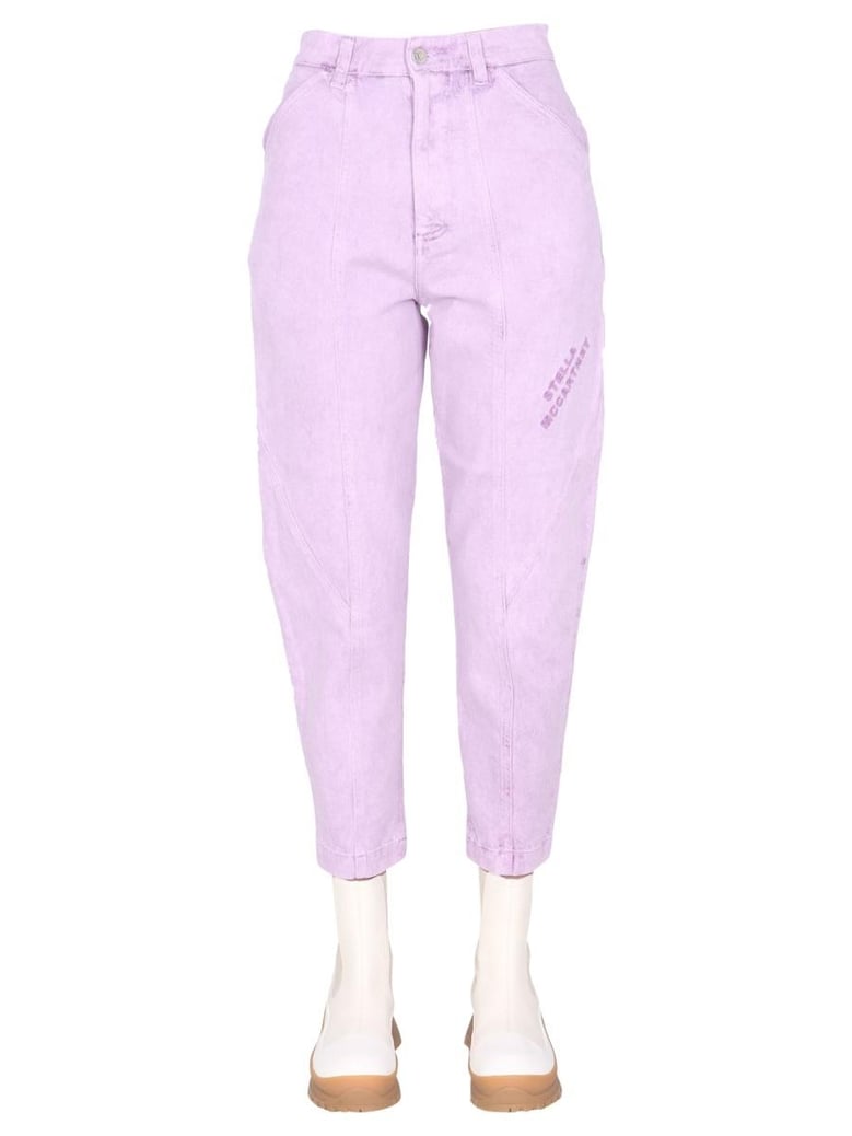 jeans with embroidered logo by Selfnex