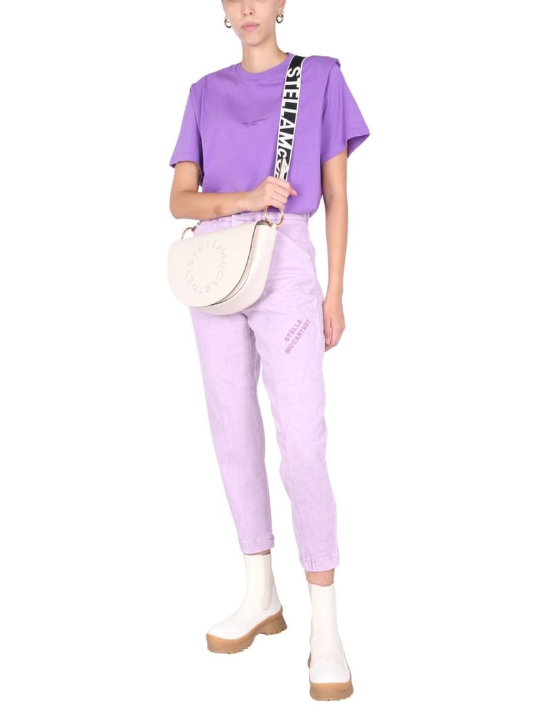 jeans with embroidered logo by Selfnex