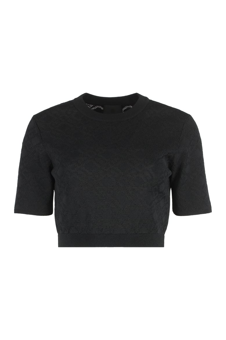 jacquard knit top by Selfnex