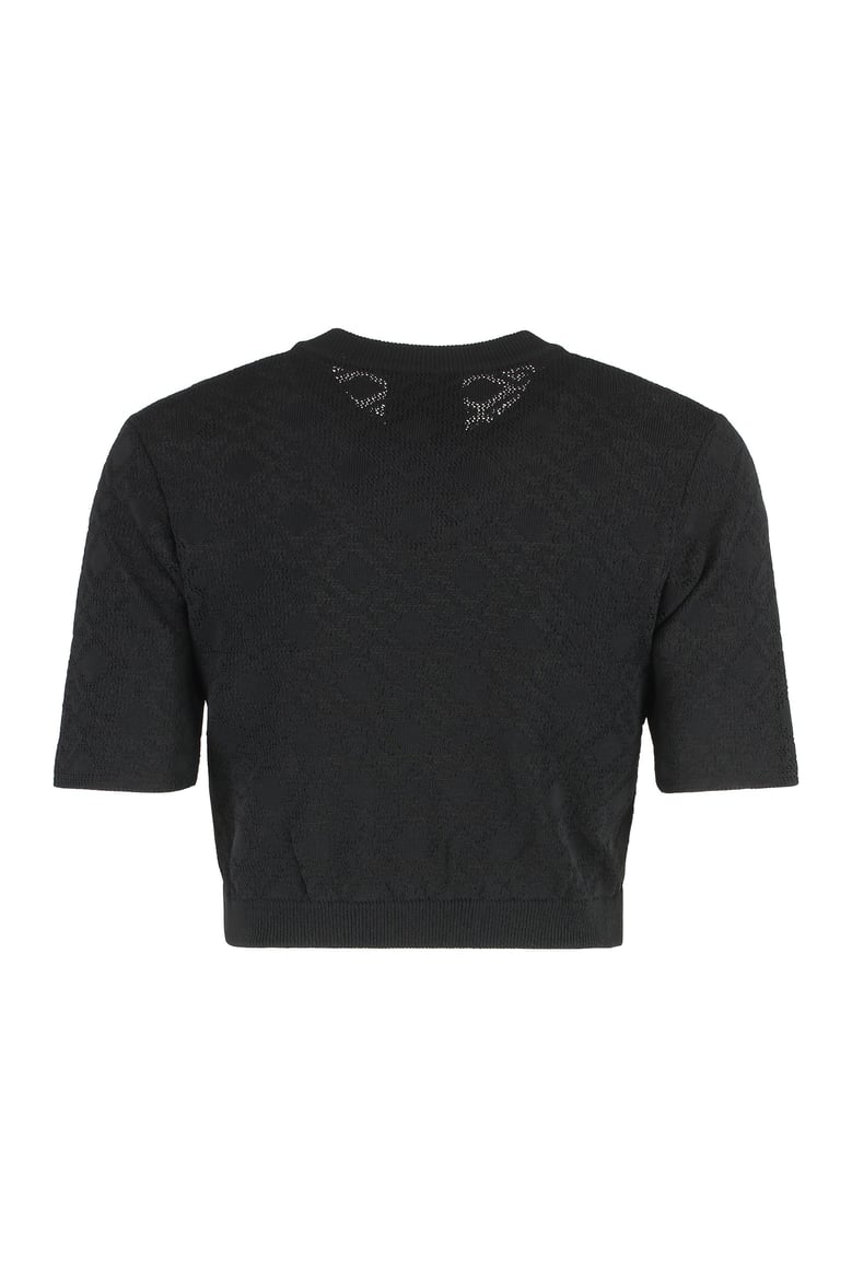 jacquard knit top by Selfnex