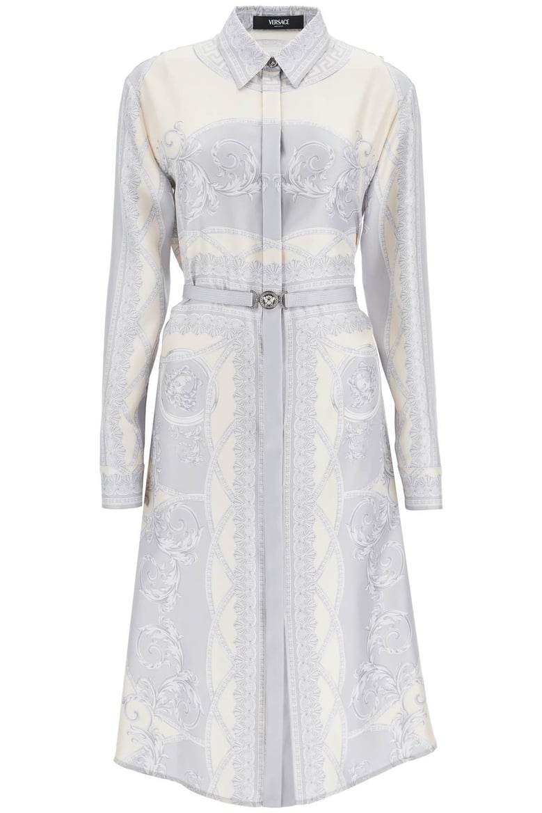 printed silk shirtdress by Selfnex
