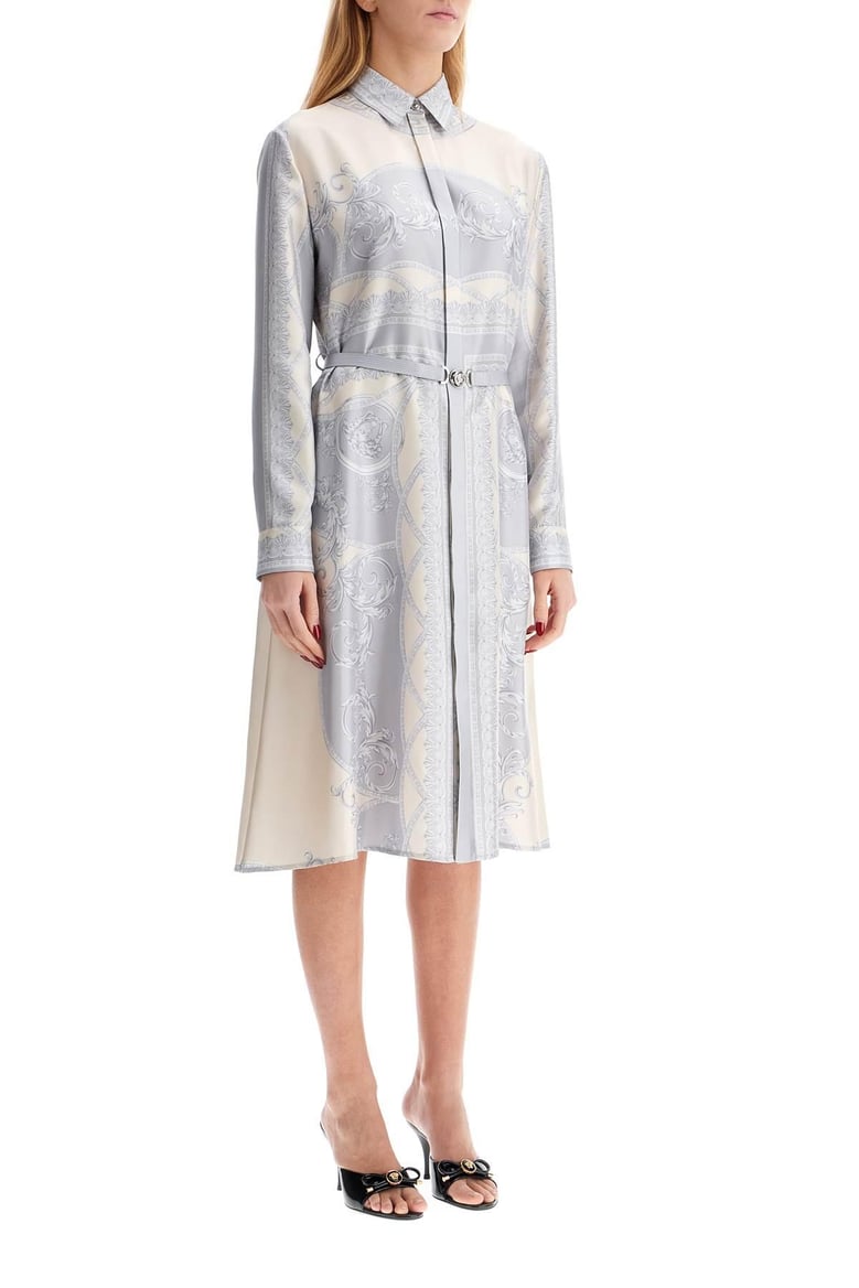 printed silk shirtdress by Selfnex
