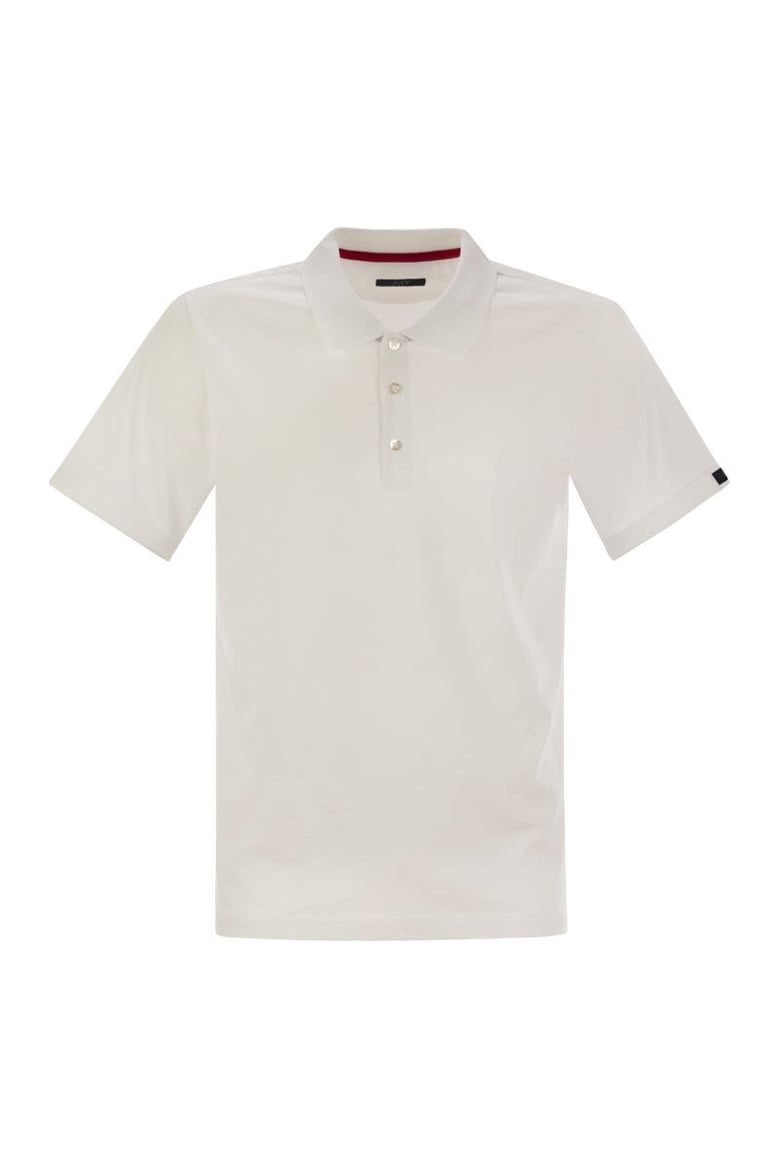 short-sleeved cotton polo shirt by Selfnex