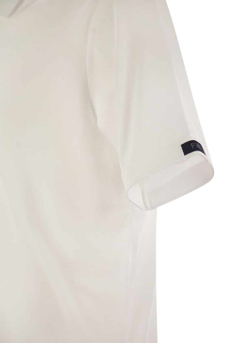 short-sleeved cotton polo shirt by Selfnex