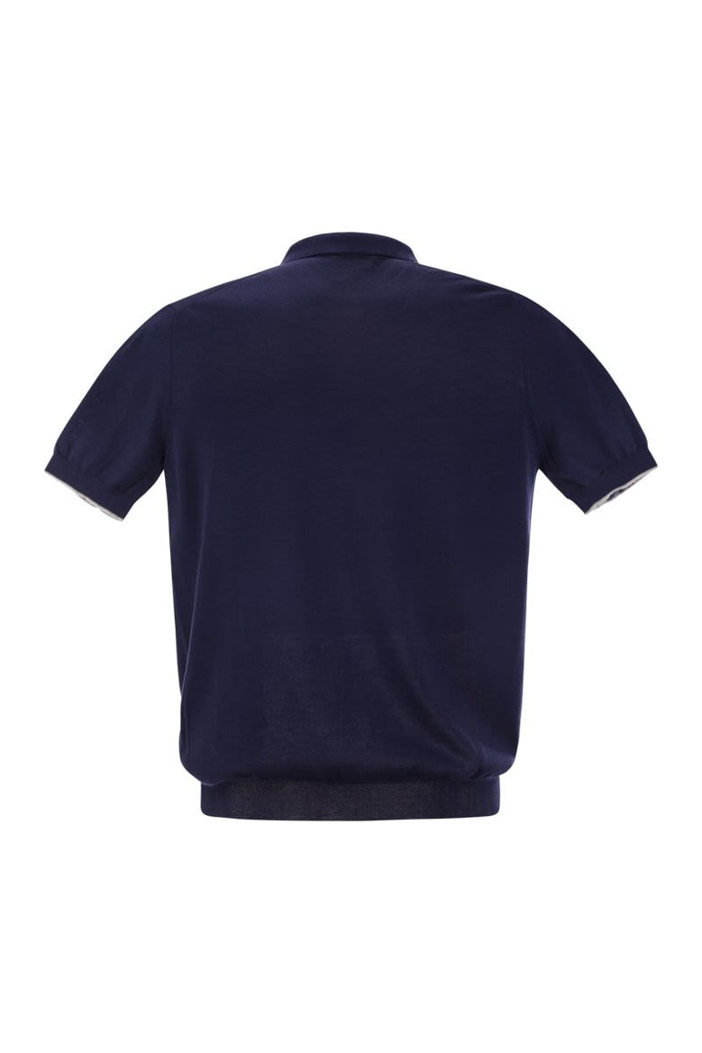 cotton buttonless polo shirt by Selfnex