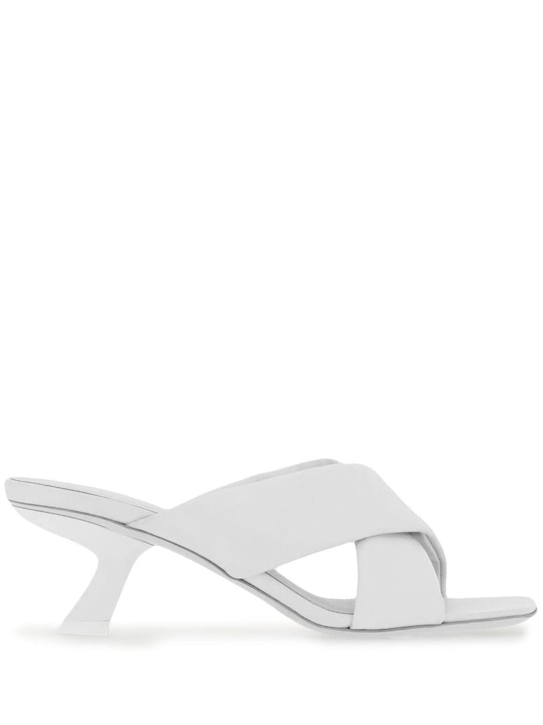 crossover-strap detail lambskin mules by Selfnex