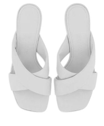 crossover-strap detail lambskin mules by Selfnex