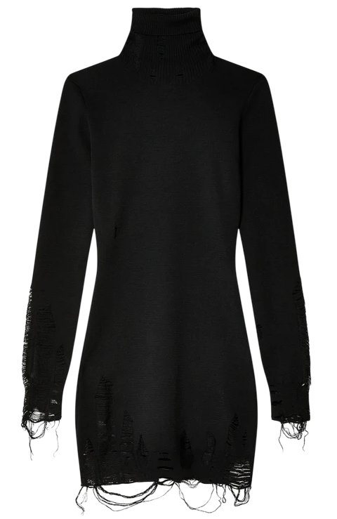 cozy blend wool-polyester dress by Selfnex