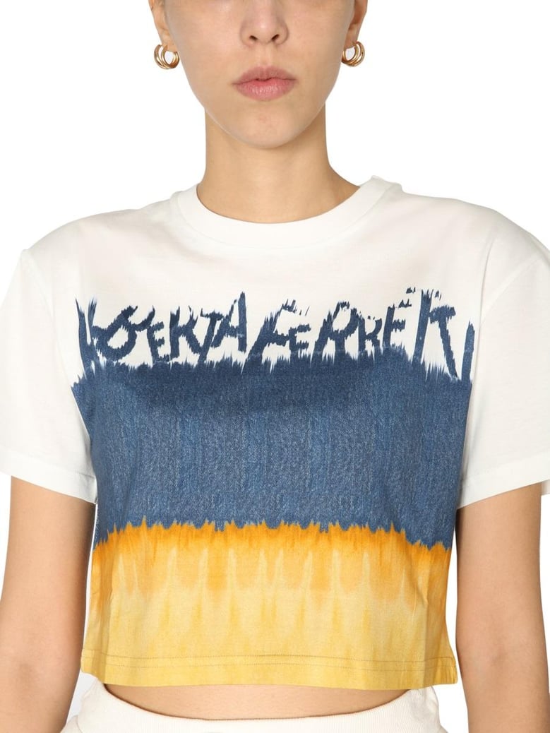 cropped printed t-shirt by Selfnex