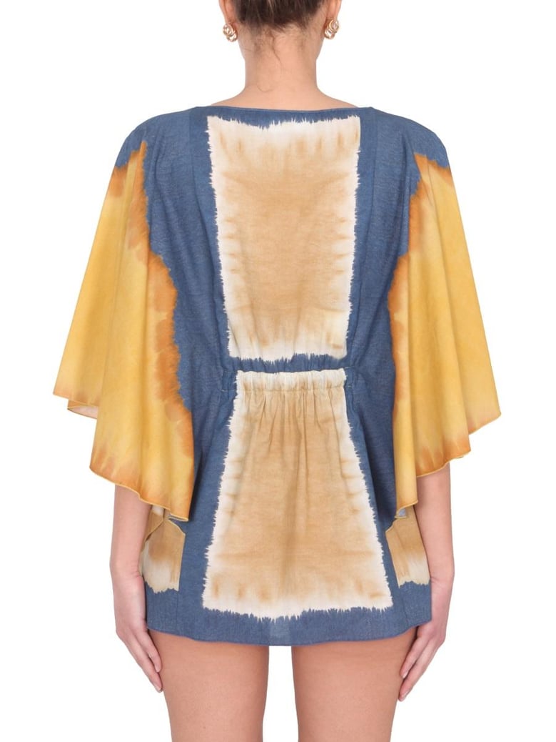tie dye print caftan by Selfnex