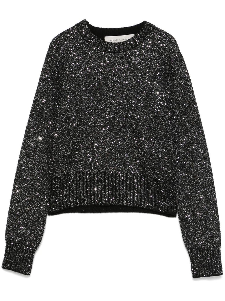 sequined wool blend jumper by Selfnex