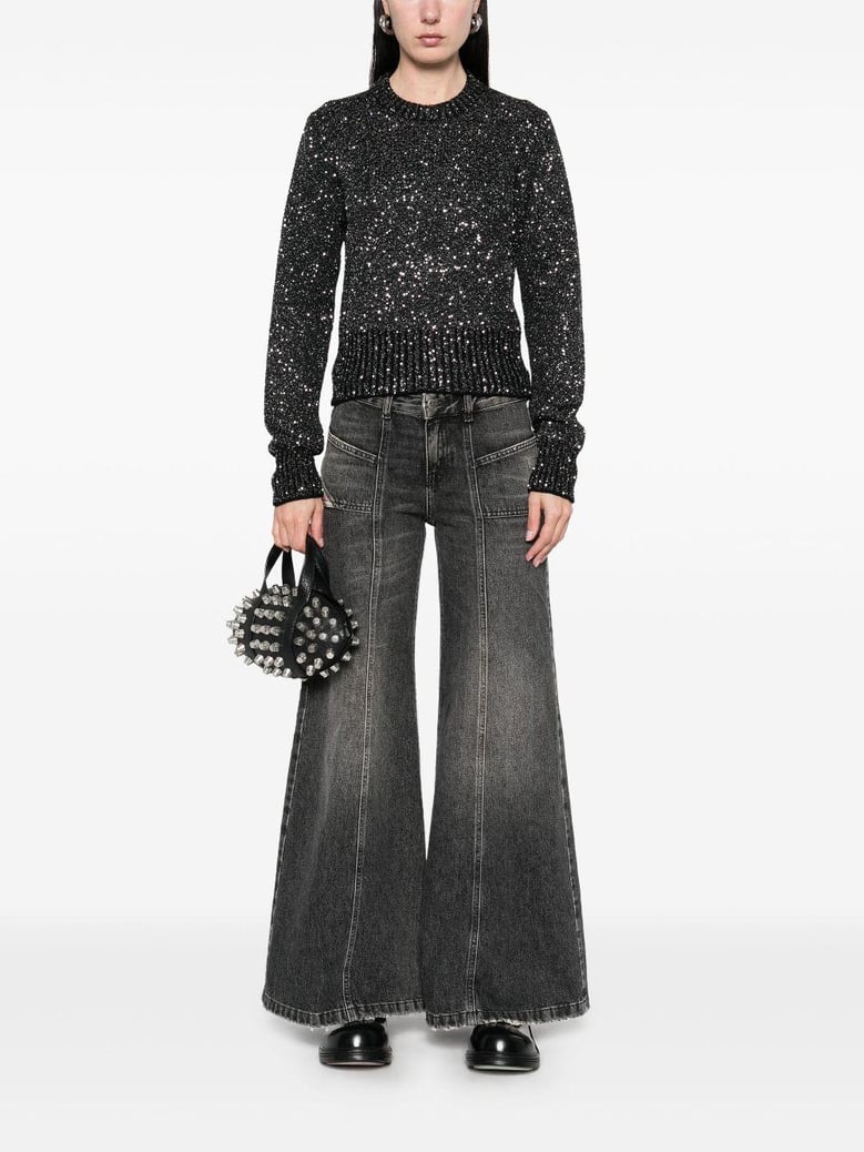 sequined wool blend jumper by Selfnex