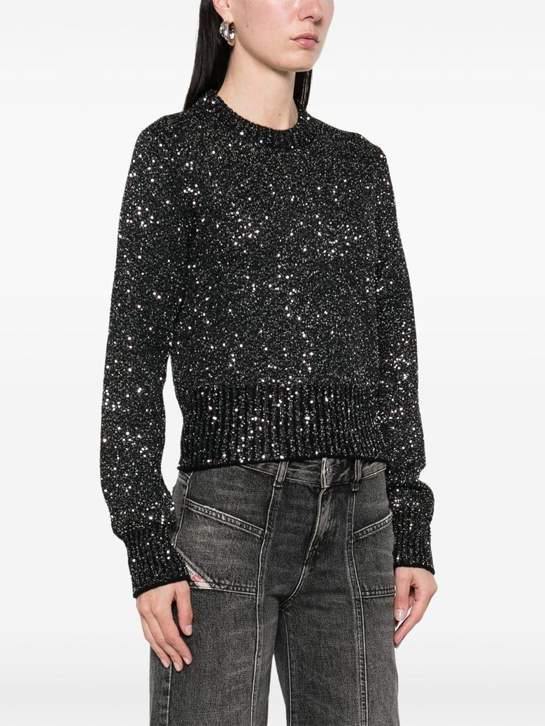 sequined wool blend jumper by Selfnex