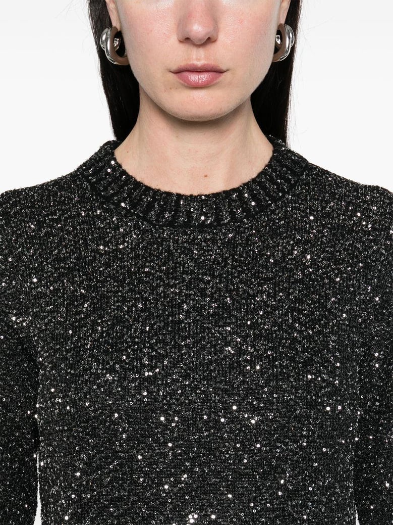 sequined wool blend jumper by Selfnex