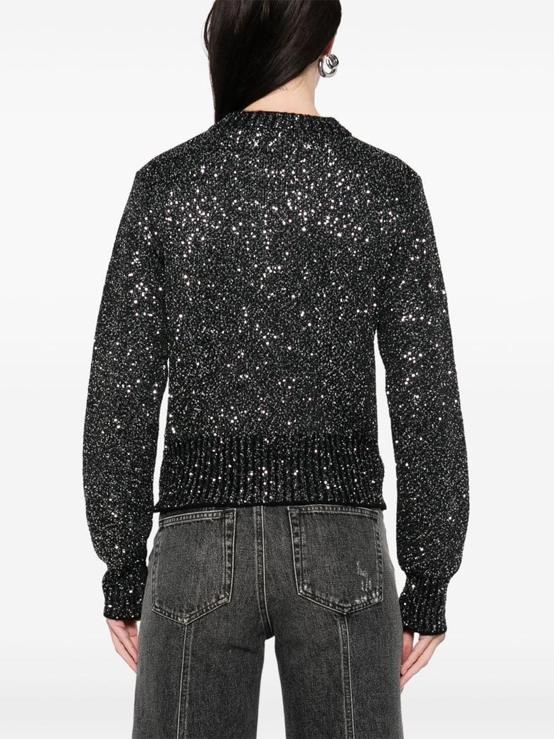 sequined wool blend jumper by Selfnex
