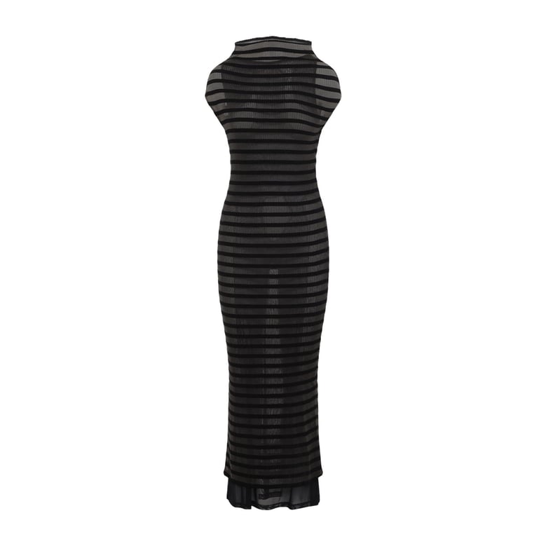 mariniere stripes long dress by Selfnex