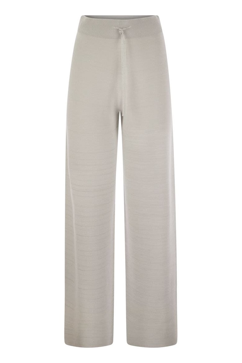 wide trousers in organic cotton and lurex by Selfnex
