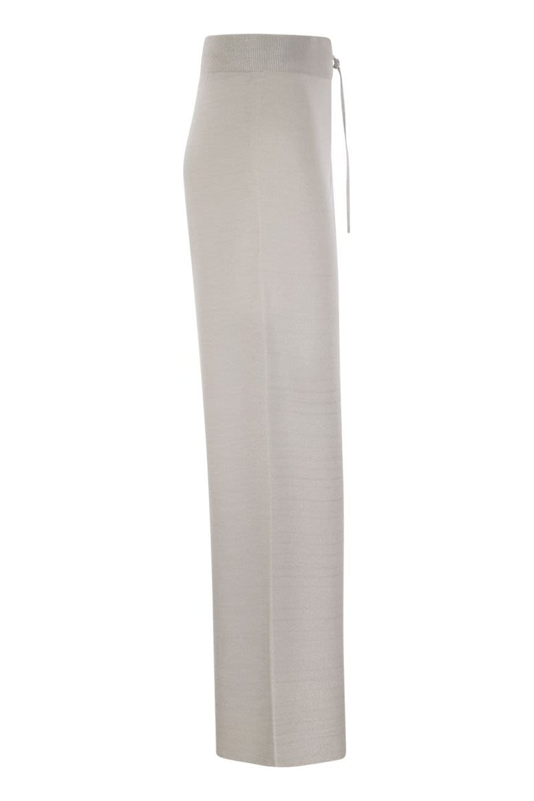 wide trousers in organic cotton and lurex by Selfnex