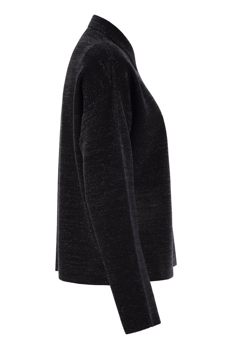 cotton and lurex polo neck sweater by Selfnex