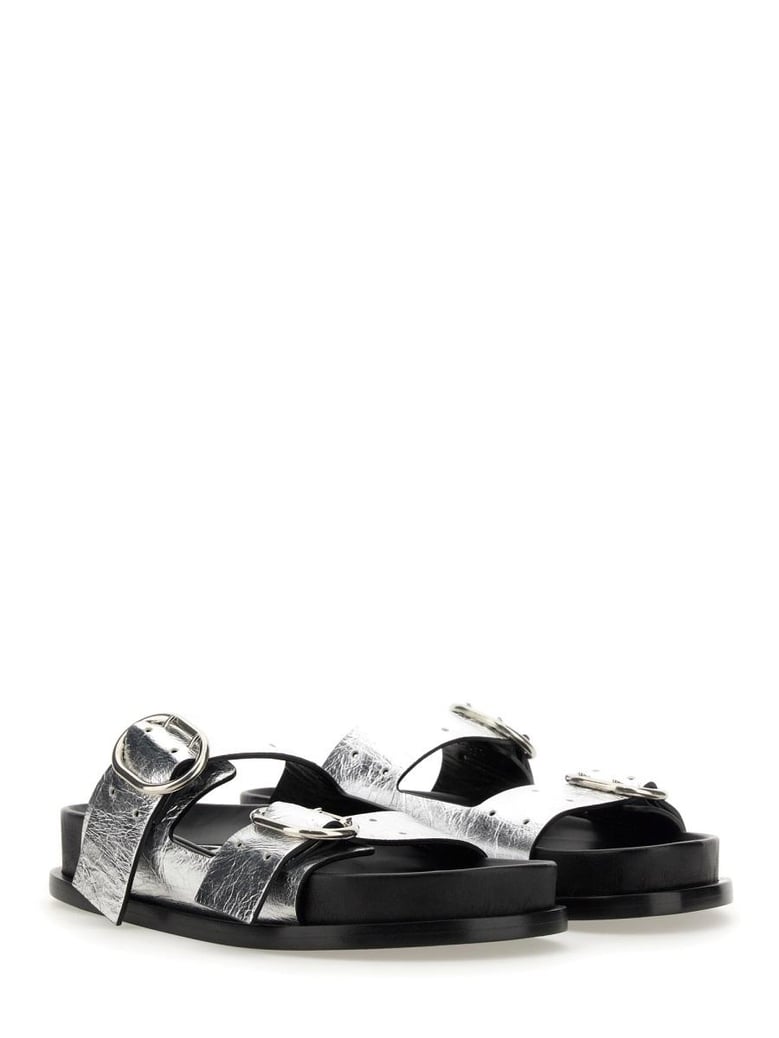 leather sandal with buckle by Selfnex
