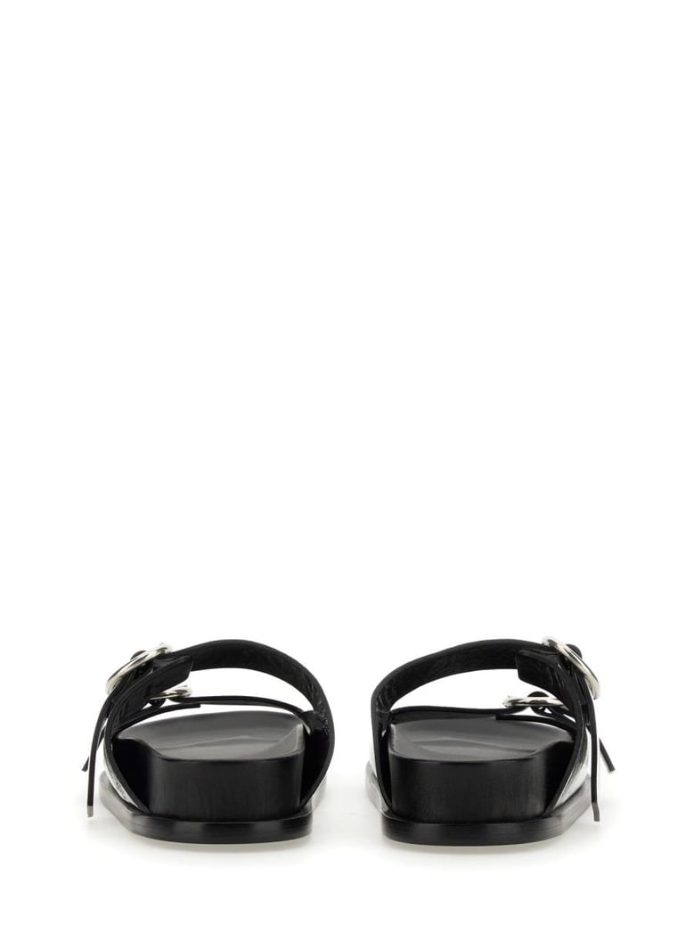 leather sandal with buckle by Selfnex