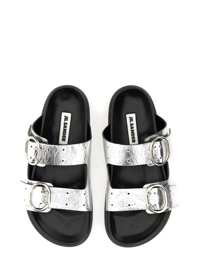 leather sandal with buckle by Selfnex