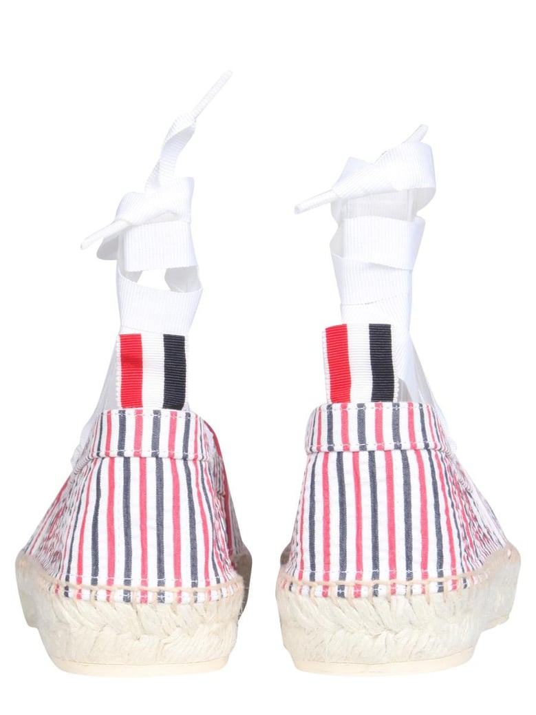 seersucker cotton espadrilles by Selfnex