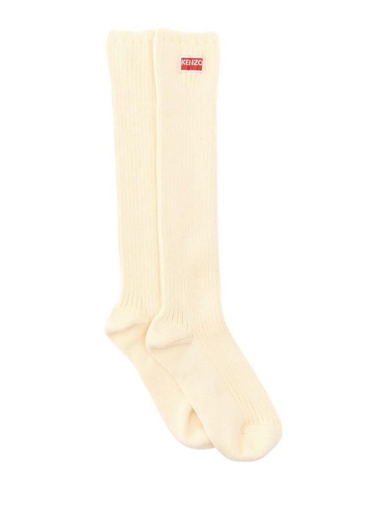 high socks with logo patch by Selfnex
