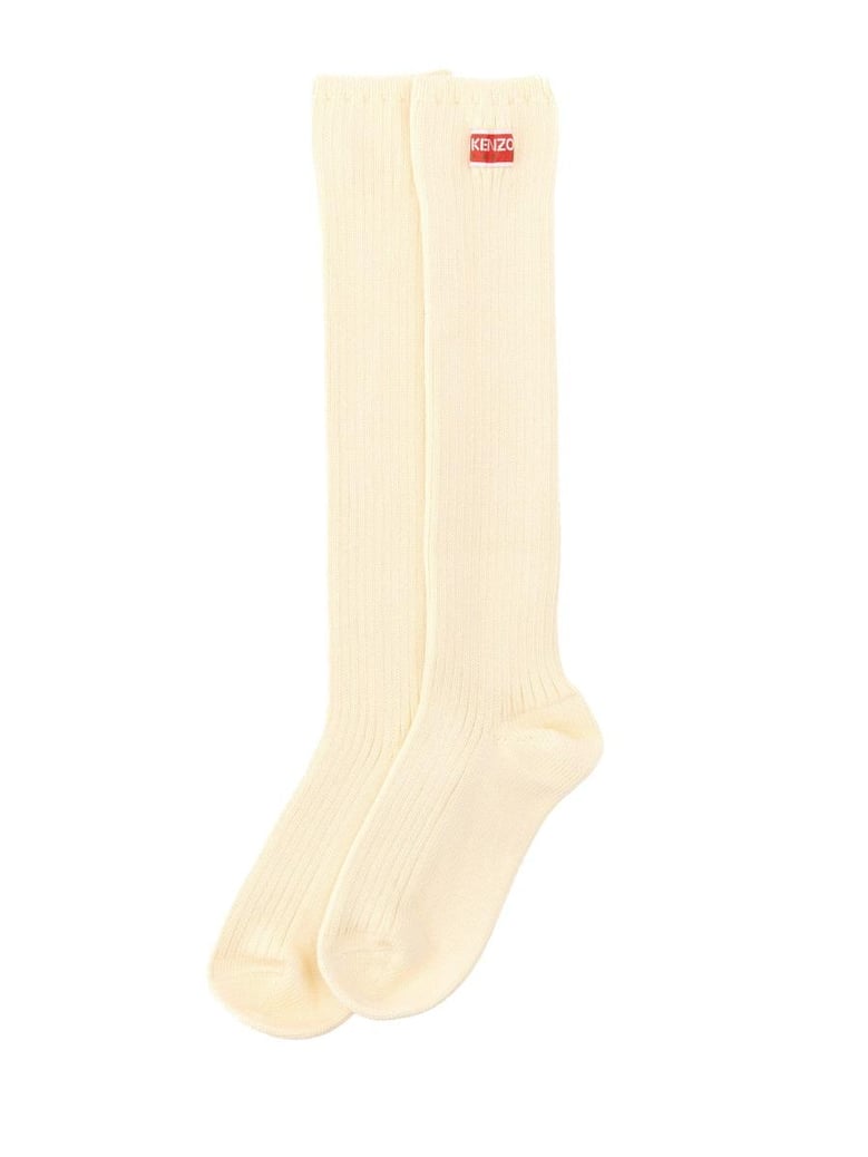 high socks with logo patch by Selfnex