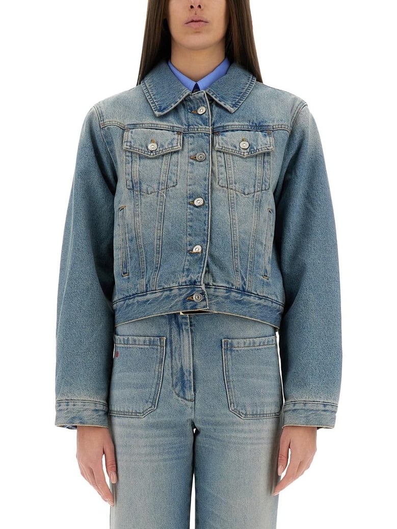 padded denim jacket by Selfnex