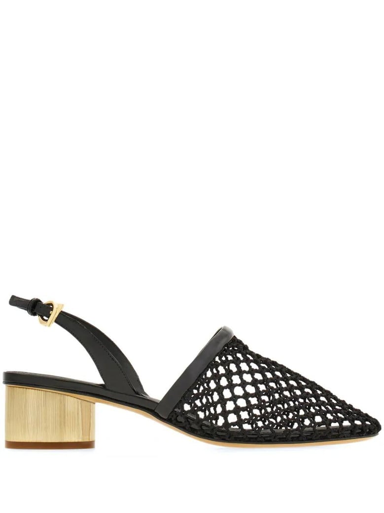 kay 40 mesh and leather slingback by Selfnex