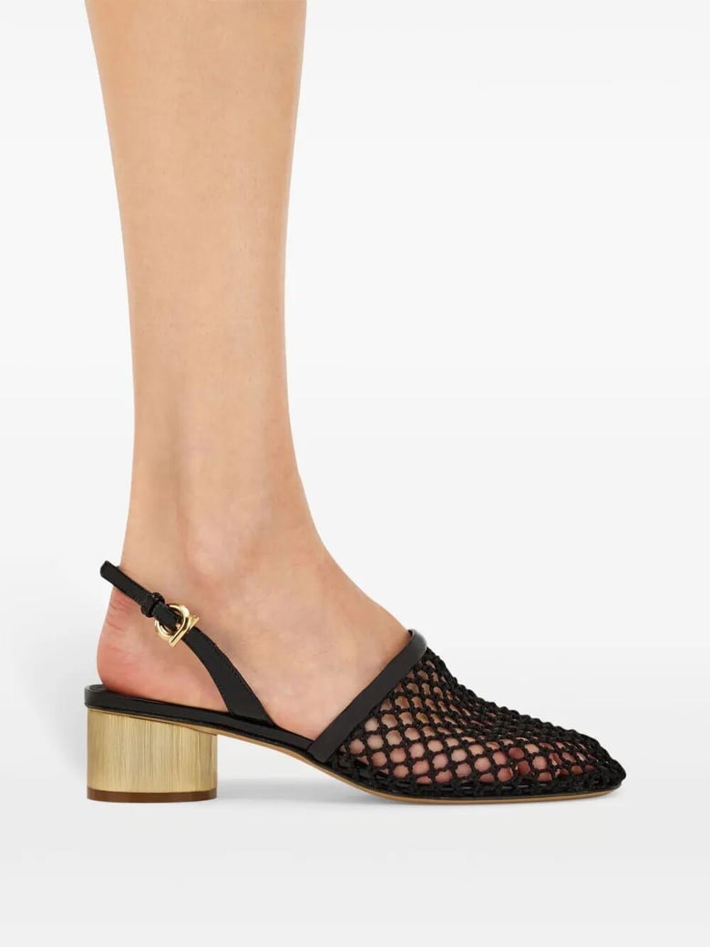 kay 40 mesh and leather slingback by Selfnex